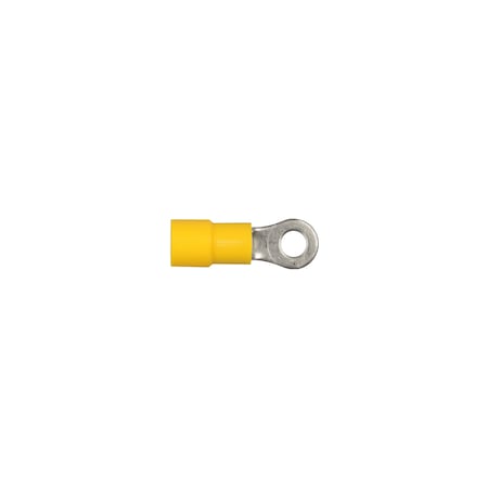 Ylw Vinyl 12-10 Terminal No 8 Stud Size Ring Type PK100 MPN:3537PK