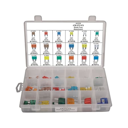 Blade Fuse Assrtmnt Shipped in 18 Hole PlstcTray MPN:8110