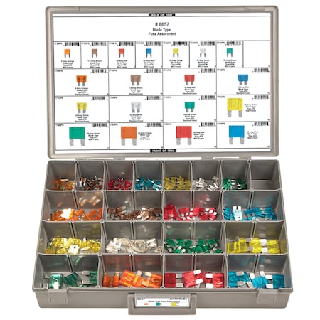 Blade Type Fuse Assortment, 305 PCS MPN:8657
