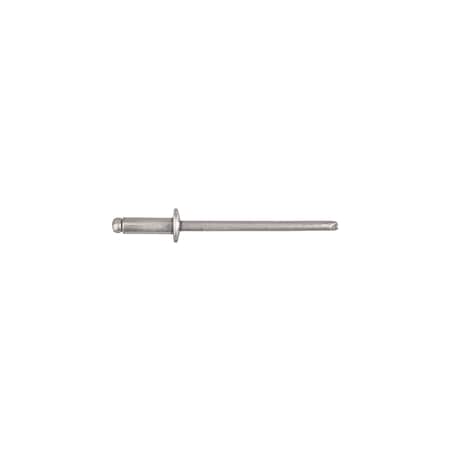 Blind Rivet, Dome Head, 1/8 in Dia., 23/64 in L, Steel Body MPN:11083PK