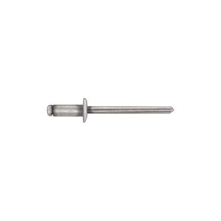 Blind Rivet, Dome Head, 3/16 in Dia., 13/32 in L, Steel Body MPN:1123PK