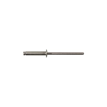 Blind Rivet, Flanged Head, 1/8 in Dia., Stainless Steel Body MPN:12184PK500