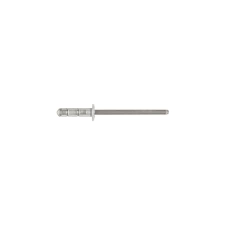 Blind Rivet, Dome Head, 1/8 in Dia., 15/32 in L, Aluminum Body, 100 PK MPN:17051PK