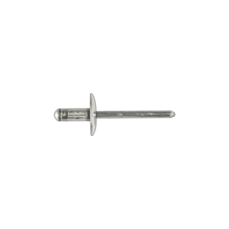 Blind Rivet, Flanged Head, 3/16 in Dia., 7/16 in L, Aluminum Body, 50 PK MPN:17058PK