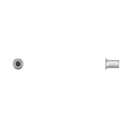 Tubular Rivet, 5.3 mm Dia., 9 mm L, Steel Body, 100 PK MPN:18132PK