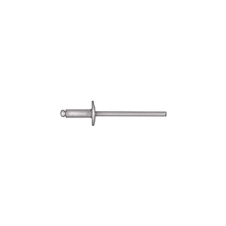 Blind Rivet, Large Flanged Head, 1/8 in Dia., 23/64 in L, Aluminum Body MPN:9596PK