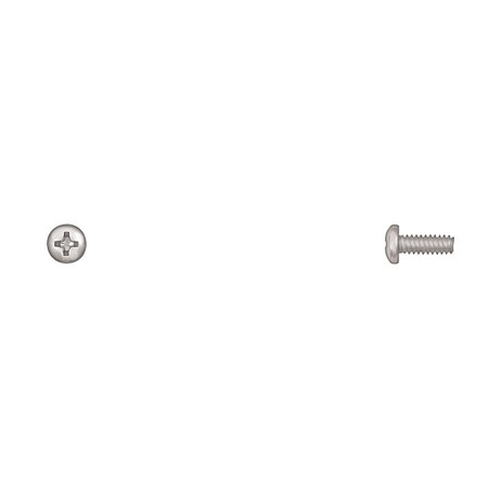 #6-32 x 3/8 in Phillips Pan Machine Screw, Zinc Plated MPN:10001PK