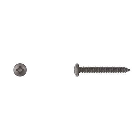 Sheet Metal Screw, #8 x 1-1/4 in, Black Pan Head Phillips Drive MPN:10105PK