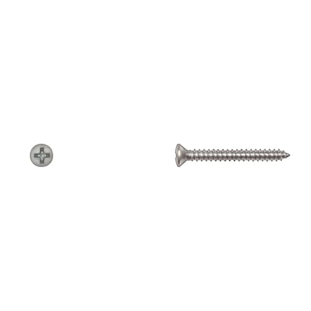 Sheet Metal Screw, #6 x 1-1/4 in, Zinc Plated Steel Oval Head Phillips Drive MPN:10145PK
