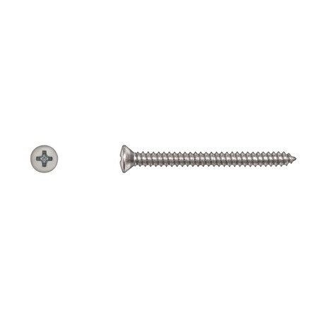 Sheet Metal Screw, #8 x 1-3/4 in, Zinc Plated Oval Head Phillips Drive MPN:10148PK
