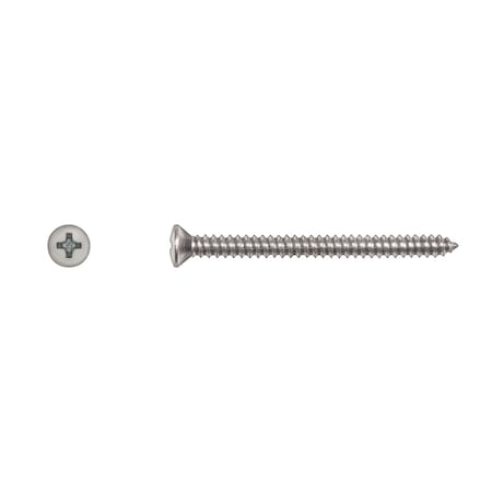 Sheet Metal Screw, #8 x 2 in, Zinc Plated Oval Head Phillips Drive MPN:10149PK