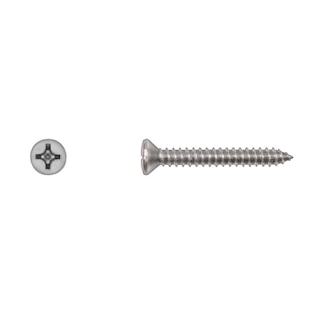 Sheet Metal Screw, #12 x 1-1/2 in, Zinc Plated Steel Oval Head Phillips Drive MPN:10155PK