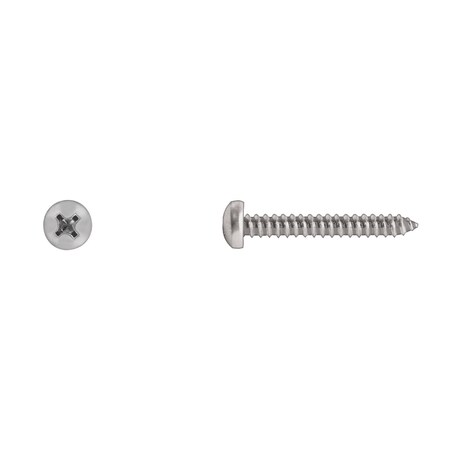 Sheet Metal Screw, #10 x 1-1/4 in, Zinc Plated Steel Pan Head Phillips Drive MPN:10158PK