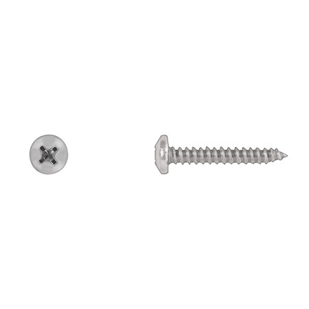 Sheet Metal Screw, #12 x 1-1/4 in, Zinc Plated Steel Pan Head Phillips Drive MPN:10159PK