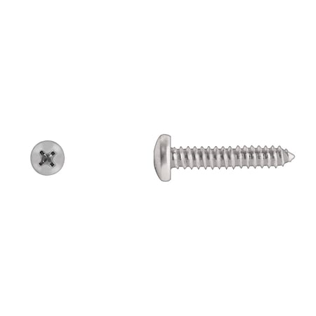 Sheet Metal Screw, #14 x 1-1/4 in, Zinc Plated Steel Pan Head Phillips Drive MPN:10161PK