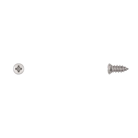 Sheet Metal Screw, #10 x 1/2 in, Chrome Plated Oval Head Phillips Drive MPN:10164PK