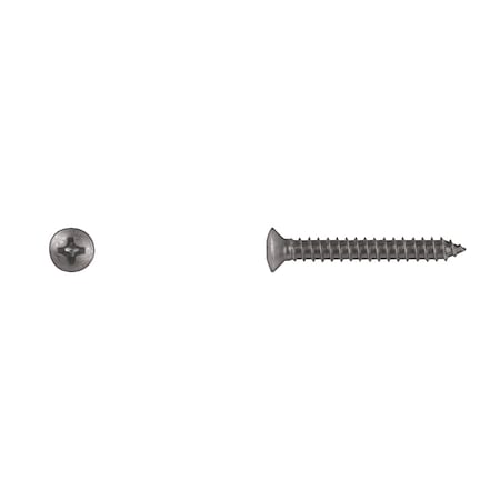 Sheet Metal Screw, #10 x 1-1/4 in, Black Oval Head Phillips Drive MPN:10167PK