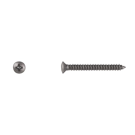 Sheet Metal Screw, #10 x 1-1/2 in, Black Oval Head Phillips Drive MPN:10168PK