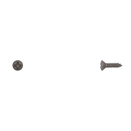 Sheet Metal Screw, #6 x 1/2 in, Black Oval Head Phillips Drive MPN:10169PK