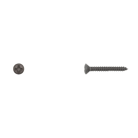 Sheet Metal Screw, #6 x 1 in, Black Oval Head Phillips Drive MPN:10171PK