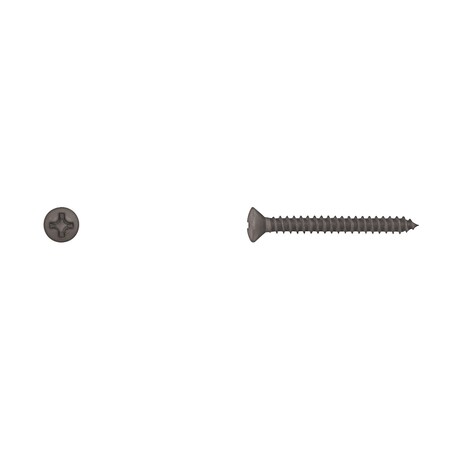 Sheet Metal Screw, #6 x 1-1/4 in, Black Oval Head Phillips Drive MPN:10172PK
