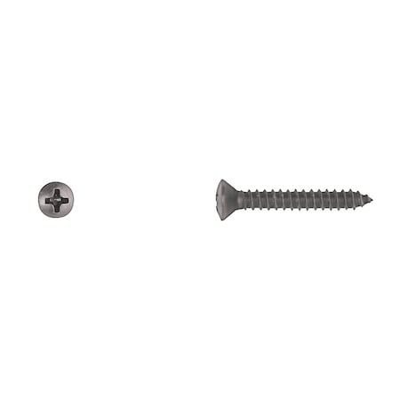Sheet Metal Screw, #8 x 1-1/4 in, Black Oval Head Phillips Drive MPN:10173PK