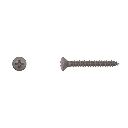 Sheet Metal Screw, #10 x 1-1/2 in, Black Oval Head Phillips Drive MPN:10176PK