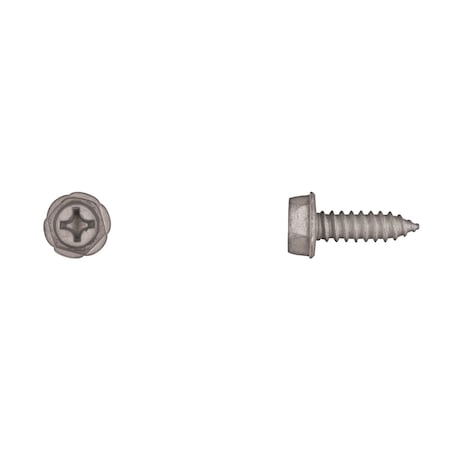 Sheet Metal Screw, M6 x 20 mm, Painted Stainless Steel Flange Hex Head Phillips Drive MPN:11133PK