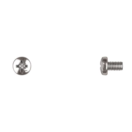 M6-1.00 x 10 mm Phillips Pan Machine Screw, Bright Zinc MPN:11434PK