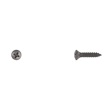 Sheet Metal Screw, #8 x 3/4 in, Black Oval Head Phillips Drive MPN:1183PK