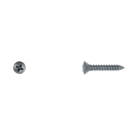 Sheet Metal Screw, #8 x 1 in, Black Oval Head Phillips Drive MPN:1185PK