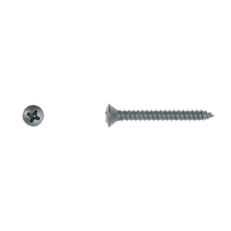 Sheet Metal Screw, #8 x 1-1/2 in, Black Oval Head Phillips Drive MPN:1187PK