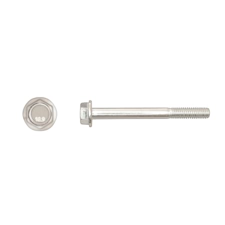 Class 10.9, M6-1.00 Flange Bolt, Bright Zinc Plated 60 mm L MPN:12525PK