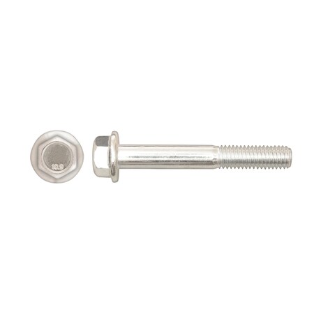 Class 10.9, M8-1.25 Flange Bolt, Bright Zinc Plated 55 mm L MPN:12527PK