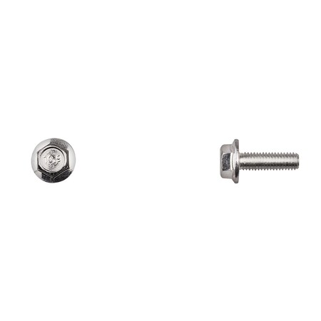 Class 10.9, M5-0.80 Flange Bolt, Bright Zinc Plated 16 mm L MPN:12636PK