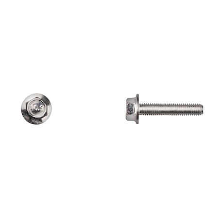 Class 10.9, M5-0.80 Flange Bolt, Bright Zinc Plated 25 mm L MPN:12638PK