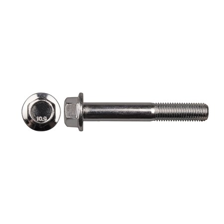 Class 10.9, M10-1.25 Flange Bolt, Bright Zinc Plated 65 mm L MPN:12643PK