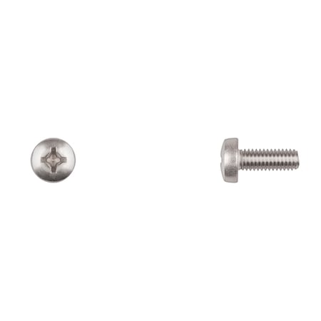 M6-1.00 x 16 mm Phillips Pan Machine Screw, 18-8 Stainless Steel MPN:12831PK