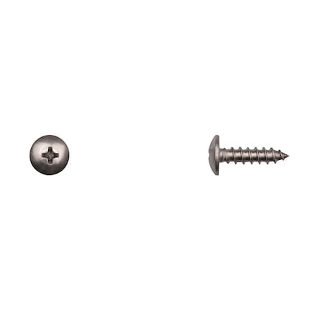 Sheet Metal Screw, #10 x 3/4 in, Stainless Steel Truss Head Phillips Drive MPN:13412PK