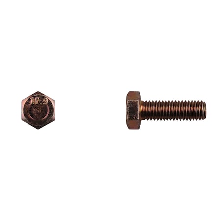 Class 10.9, M8-1.25 Hex Head Cap Screw, Zinc Yellow Steel, 25 mm L MPN:14496PK