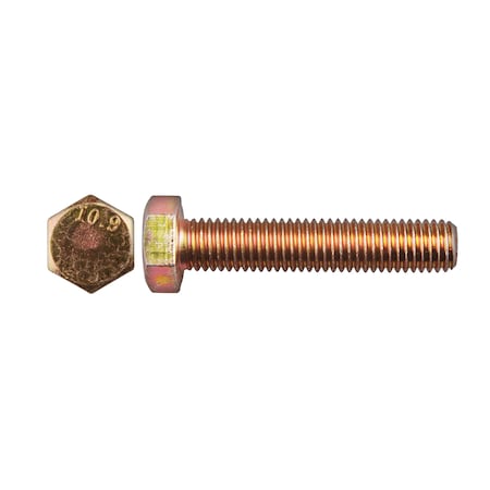 Class 10.9, M12-1.75 Hex Head Cap Screw, Zinc Yellow Steel, 60 mm L MPN:14571PK