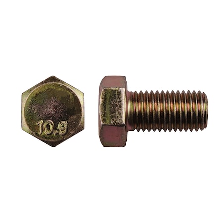Class 10.9, M16-2.00 Hex Head Cap Screw, Zinc Yellow Steel, 30 mm L MPN:14633PK