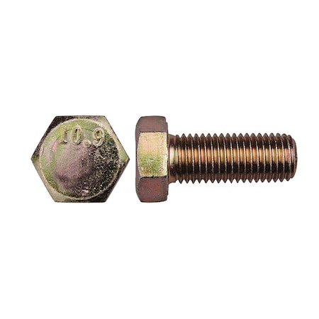 Class 10.9, M16-2.00 Hex Head Cap Screw, Zinc Yellow Steel, 40 mm L MPN:14635PK