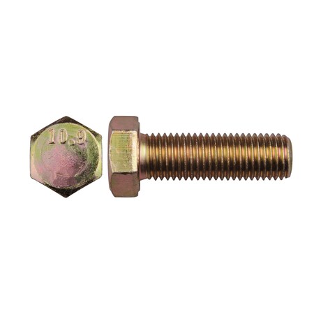 Class 10.9, M16-2.00 Hex Head Cap Screw, Zinc Yellow Steel, 50 mm L MPN:14637PK