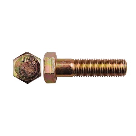 Class 10.9, M16-2.00 Hex Head Cap Screw, Zinc Yellow Steel, 60 mm L MPN:14639PK