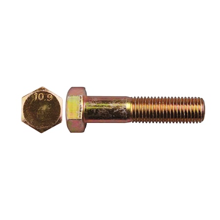 Class 10.9, M16-2.00 Hex Head Cap Screw, Zinc Yellow Steel, 70 mm L MPN:14641PK