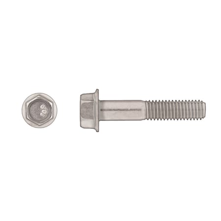 Class 10.9, M8-1.25 Flange Bolt, Bright Zinc Plated 40 mm L MPN:3216PK10