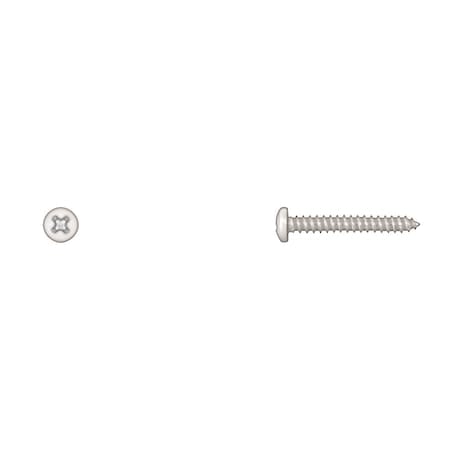 Sheet Metal Screw, #6 x 1 in, Zinc Plated Pan Head Phillips Drive MPN:486PK