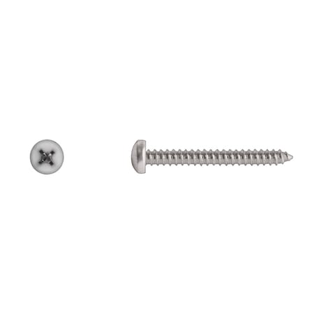 Sheet Metal Screw, #10 x 1-1/2 in, Zinc Plated Pan Head Phillips Drive MPN:498PK
