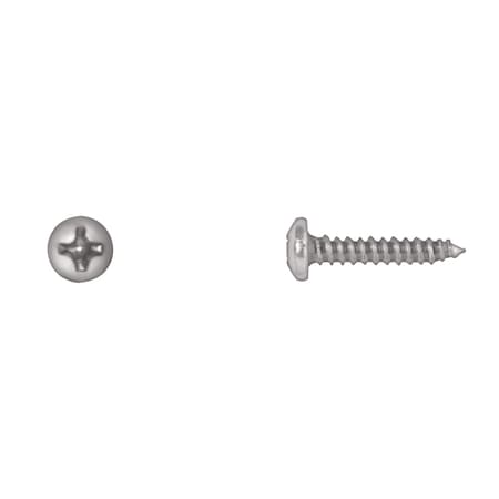 Sheet Metal Screw, #12 x 1 in, Zinc Plated Steel Pan Head Phillips Drive MPN:501PK